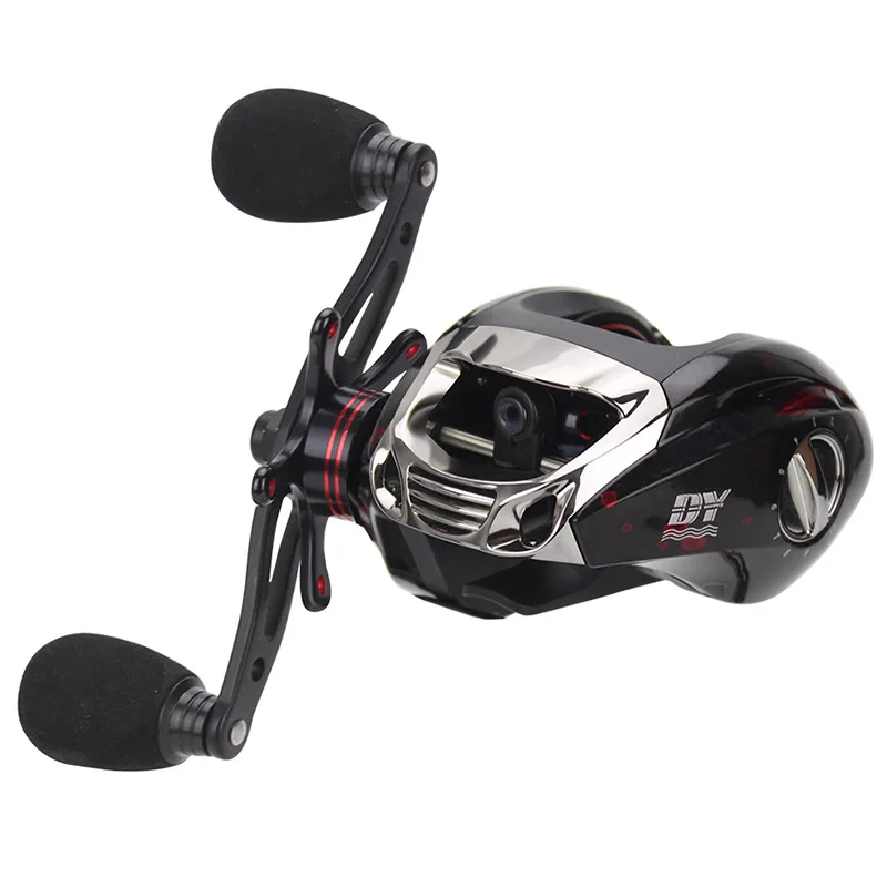 

Double Brake Drop Reel 18+1 Axis Double Wire Cup Lua Drop Wheel All Metal Fishing Line Reel, Black+red