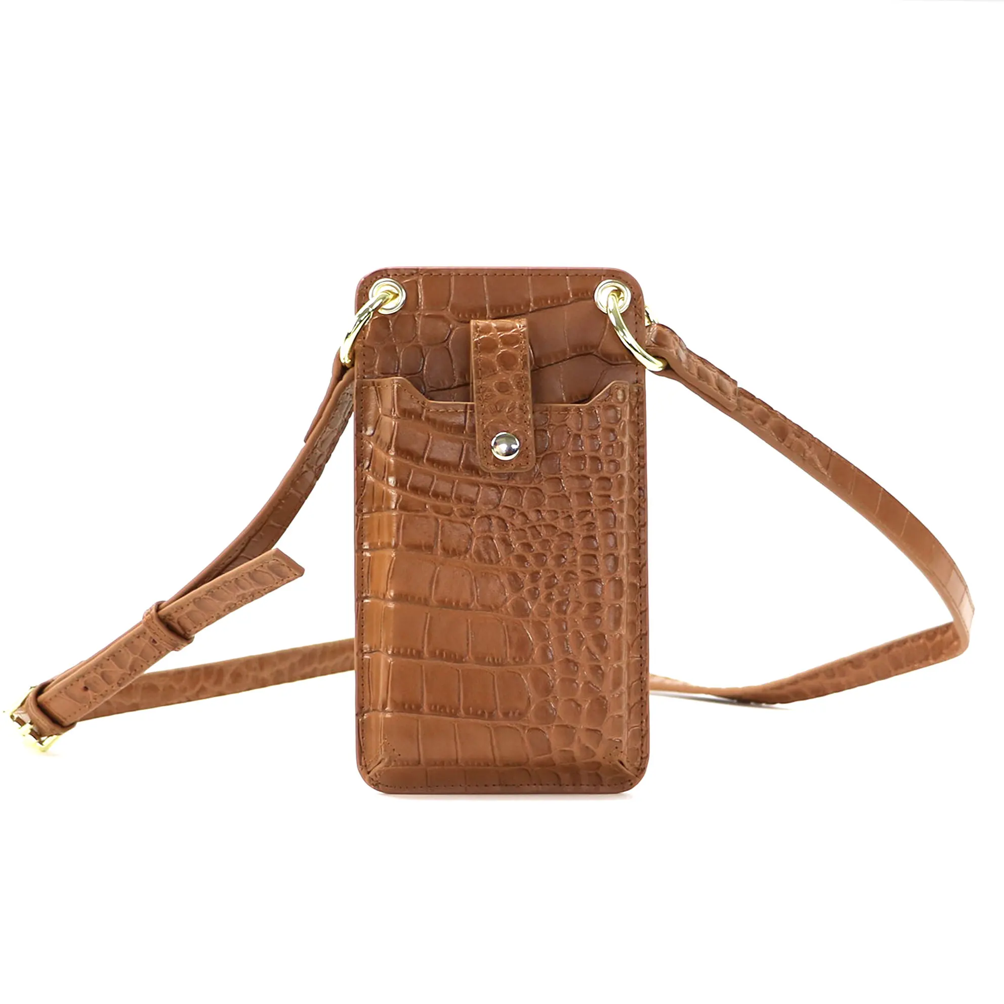 

Portable crocodile pattern crossbody mobile phone bag case waterproof genuine leather cell phone bag, Black / green / blue / burgundy / pink or custom