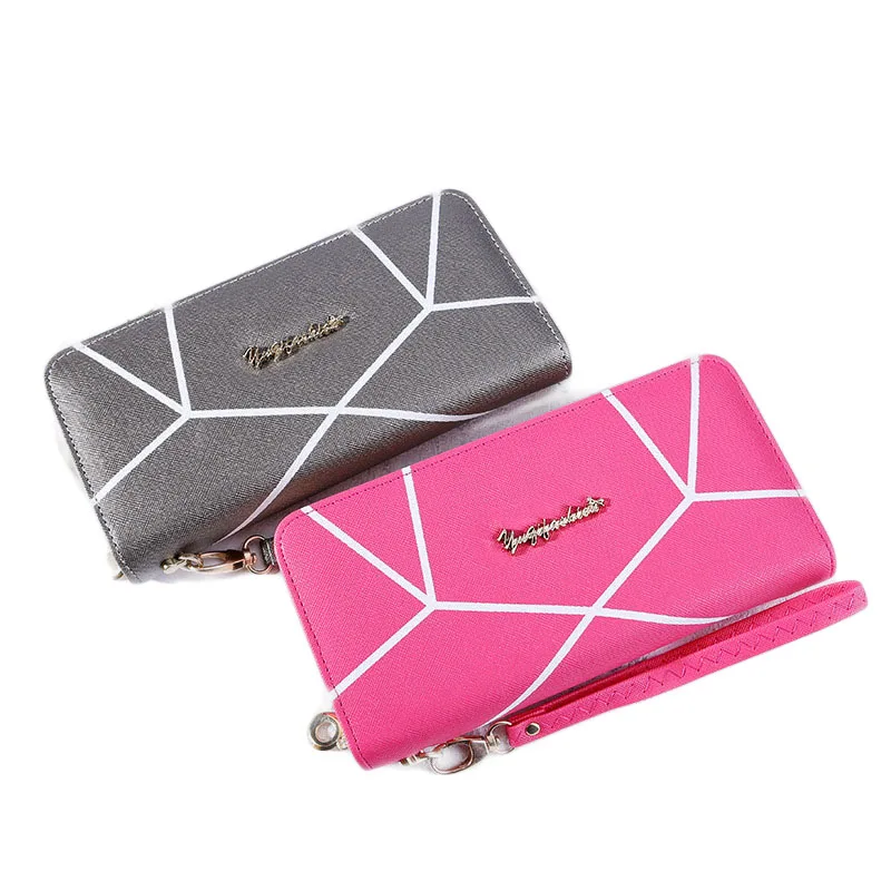 

2021 Korean Style Ladies Fashionable Zipper Long Large-capacity Leather Card Holder Coin Organizer Wholesale Wallets for Women