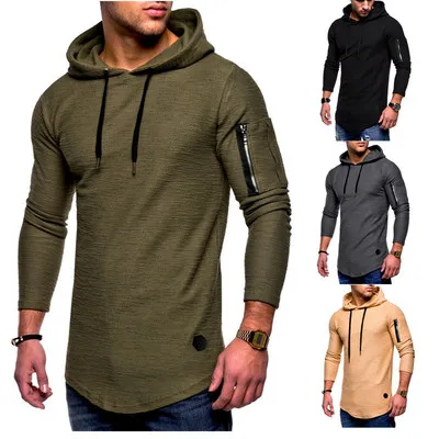 

2021 Hot Sale Men Linen Long Sleeve Hooded Sweatshirt Solid Casual Oversize For Men's Hoodie Pullover