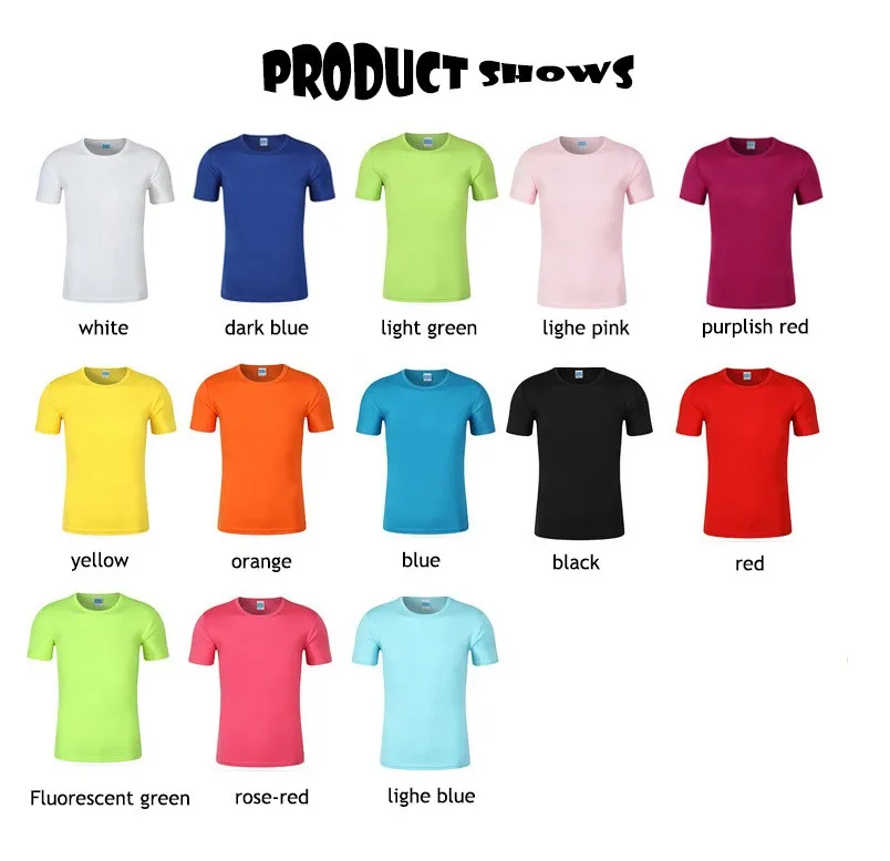 High Quality 200g Polyester Blank Various Colors T Shirt For Men Women ...