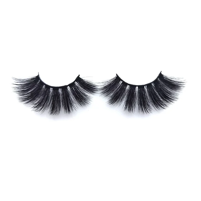 

Super Fluffy 25MM wholesale Mink Eyelash Custom Logo lashes Long Thick 5d Curl Mink Eyelashes