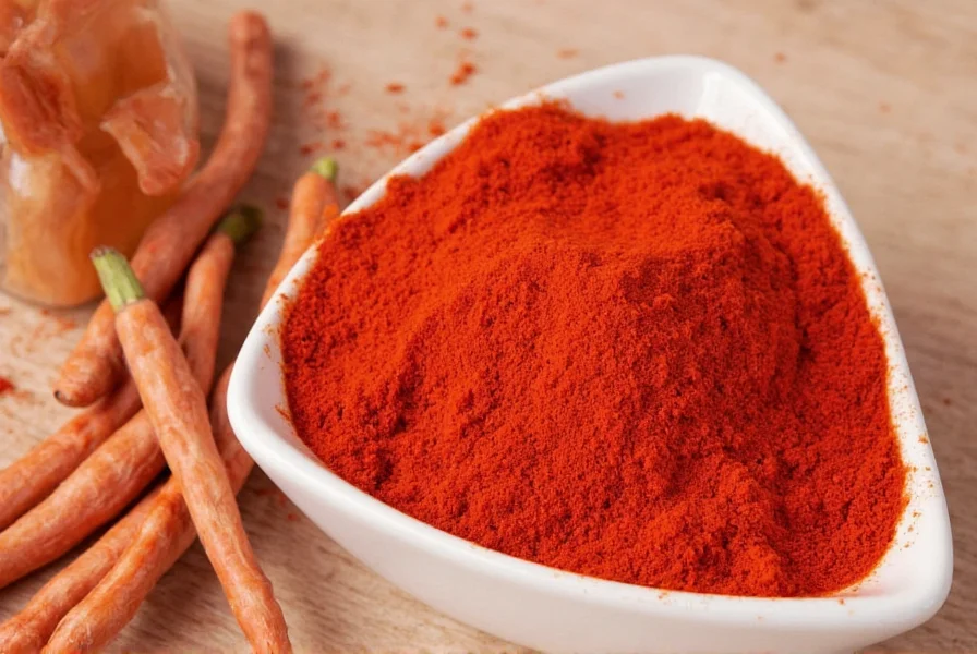 Cayenne pepper capsules, powder, and fresh peppers arranged on wooden table for circulation remedy demonstration