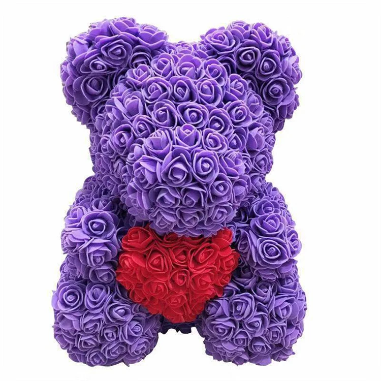 

2021 Custom Valentine Day gifts 90 70cm 60cm 40cm 35cm 10cm giant teddy fragrance rose soap heart bears with box, Pink/ blue/ gray..