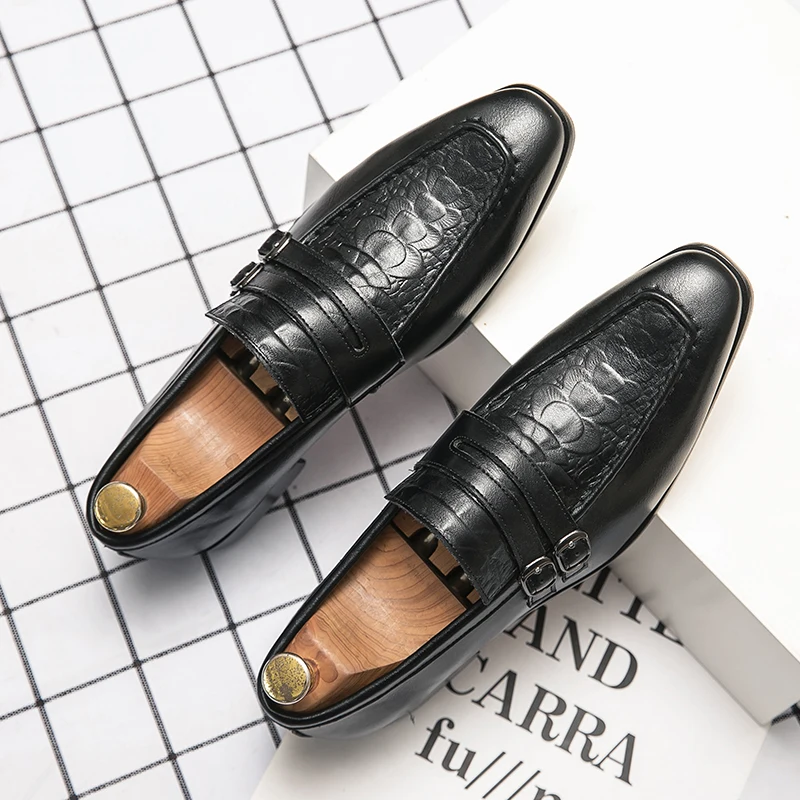 

2022 Zapatos De Vestir Monk Strap Size 48 Mens Shoes 2021 Leather Loafers Men Dress Loafers Wholesaling Zapatos Por Mayoreo En C