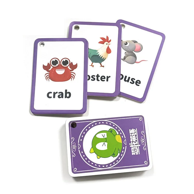 

Wholesale cheap educational flash cards OEM printing cardboard kids learning cards Children memory card, Cmyk