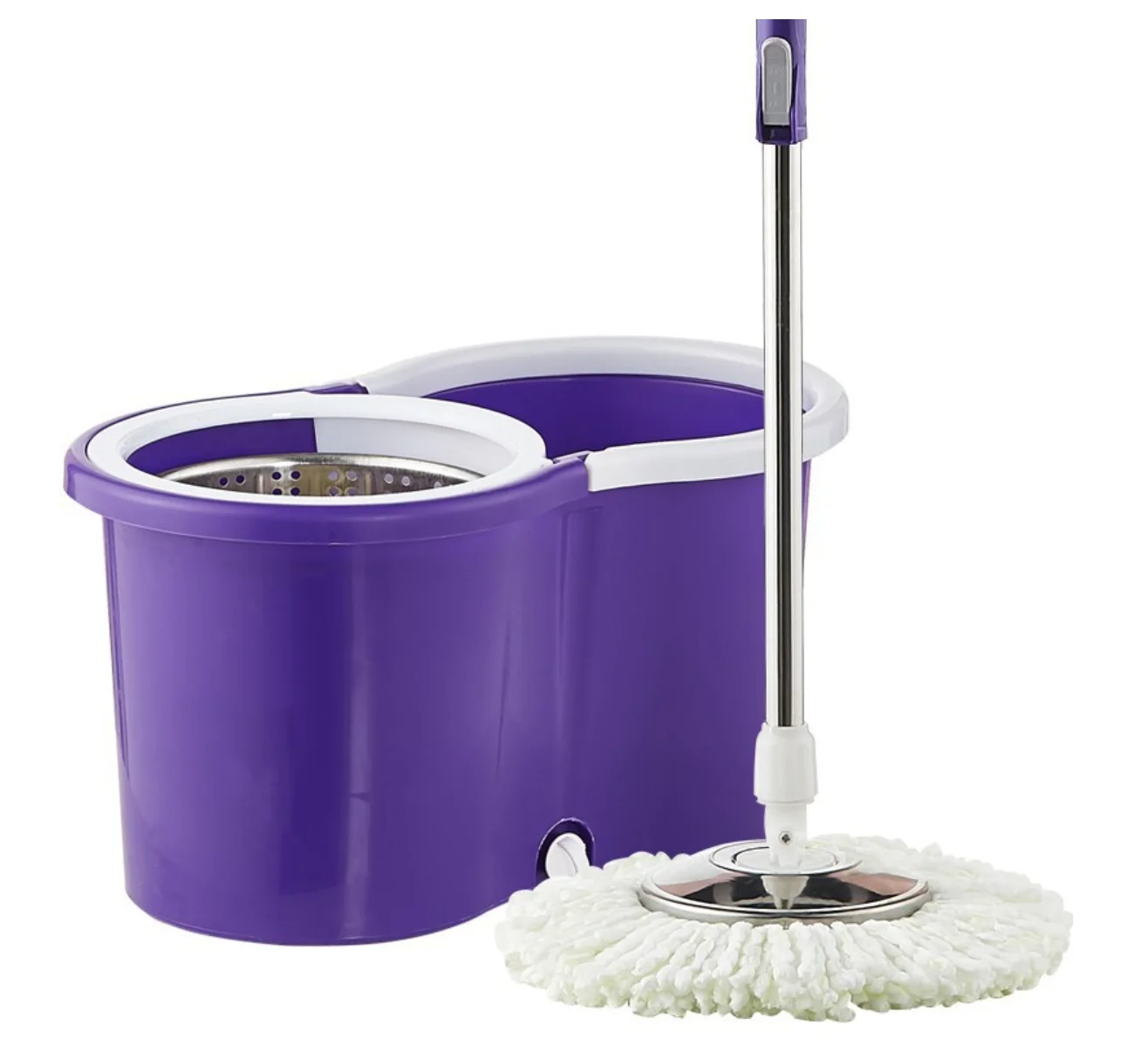 

One Stop Dropshipping Hot Sale Self-washed Squeeze Mop Free Wash Bucket 360 Spinning Mop, Grey