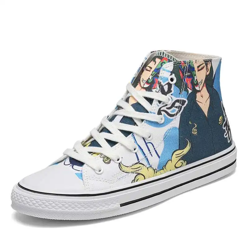 

Custom pattern high top mens white paintings casual canvas shoes women 2020 latest model on sale