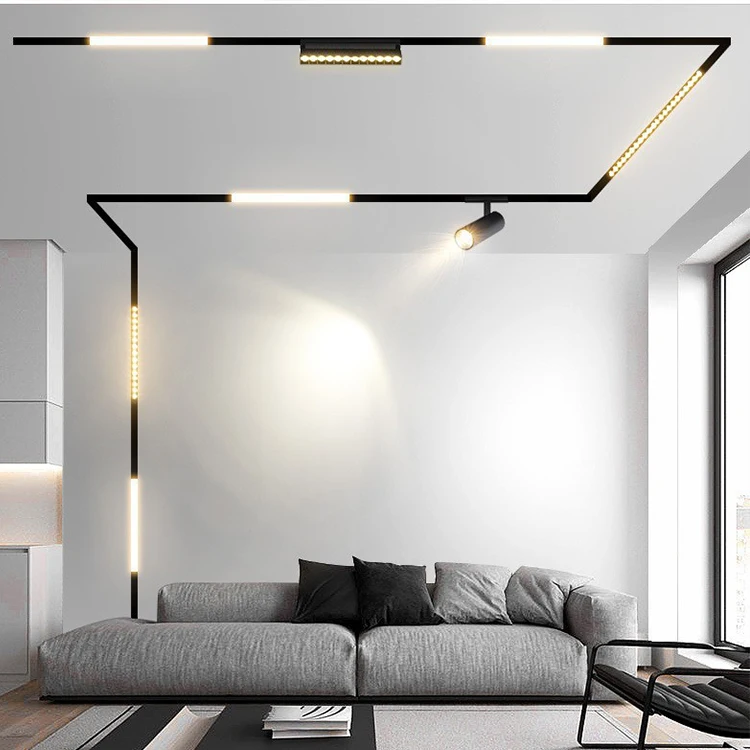 LED Magnetic Track Light 24V Aluminum Led Spot Track Light Surface Mounted Linear Track Light