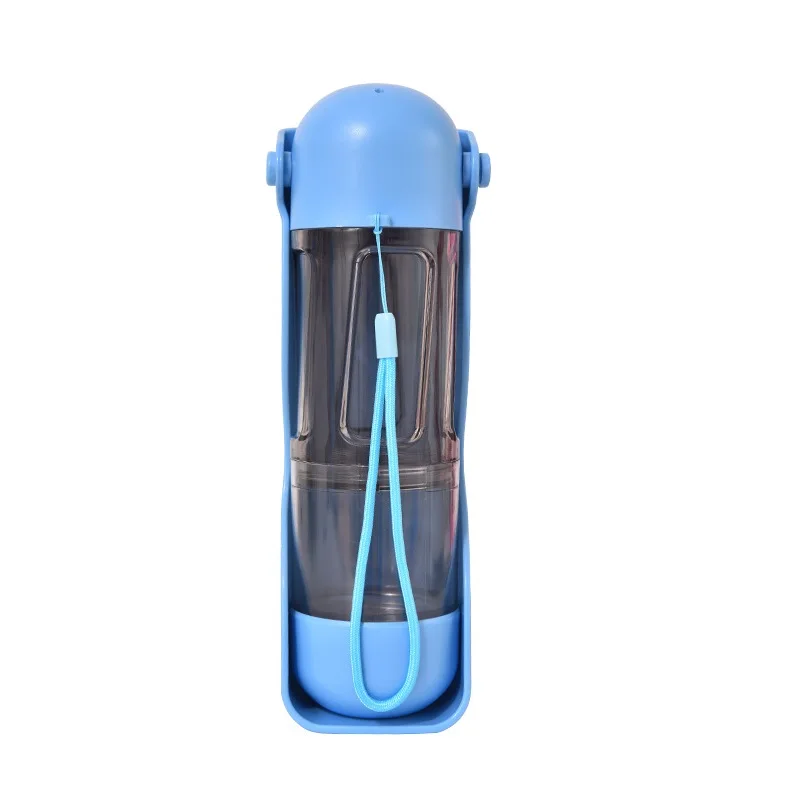 

Outdoor Multi-Functional Pet Folding Cup Slide Pet Water Food Dispenser Portable Dog Travel Pet Water Bottle, Pink, blue