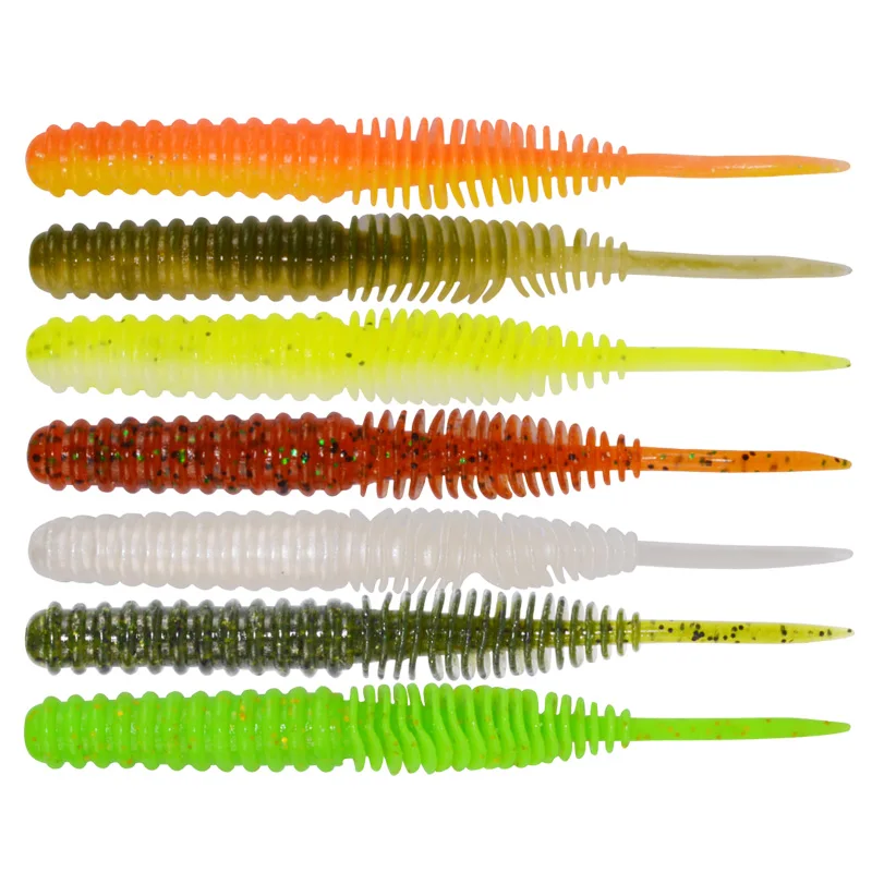 

Screw Straight Tail Worm fishing lure 100mm 4.5g straight tail soft plastic bait soft worm, 7colors