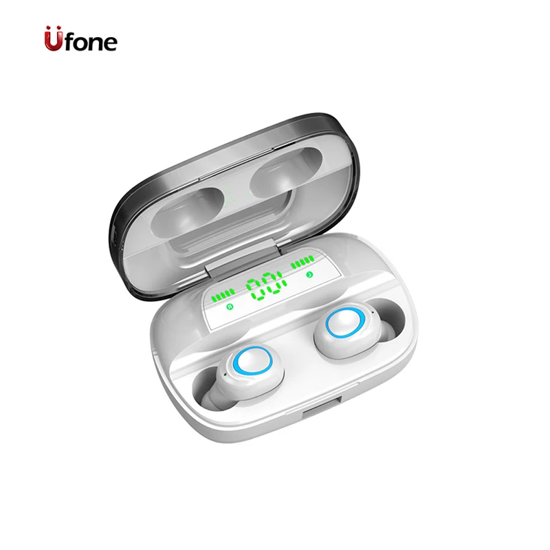 

Ufone Discount Now S11 Tws 5.0 Wireless Earphones Led Digital Display Mini Headset Waterproof Earbuds Sport Headphone, White black