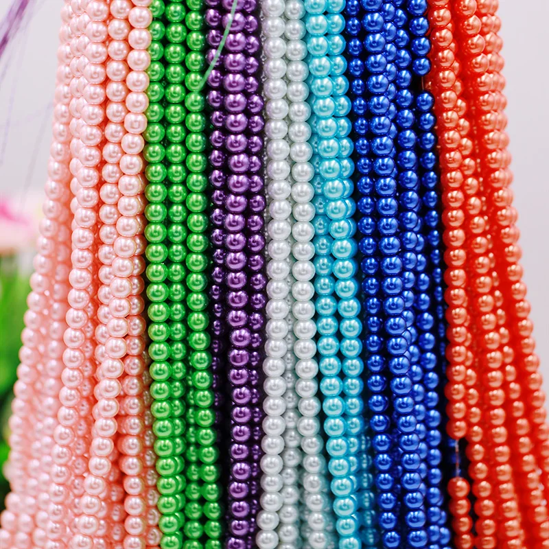 

JC Crystal Wholesale High Quality 4/6/8/10/12mm Glass Pearl Beads Round Glass Beads For Jewelry Making