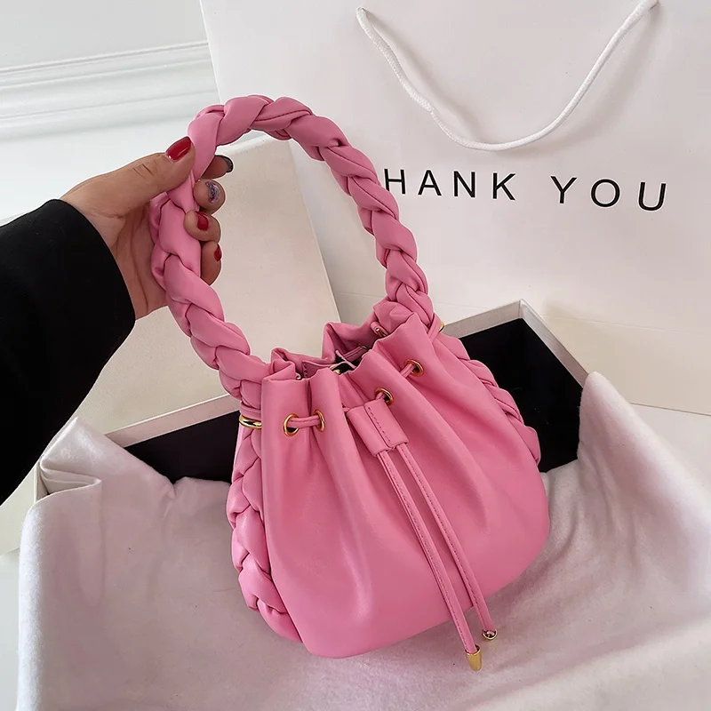 

2022 Summer Drop Shipping String Basket Bag Shoulder Small Jelly Lady Coin Purse Ladies Material Handbag