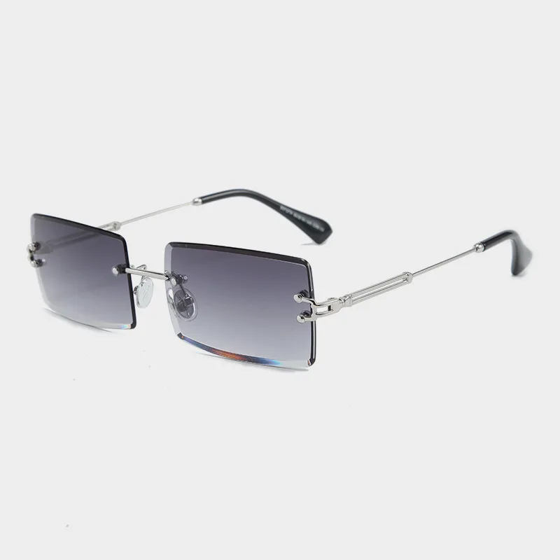 

Mocoo sunglasses 2021 new style fashion rimless sun glasses trimming lens square frame women, As you see