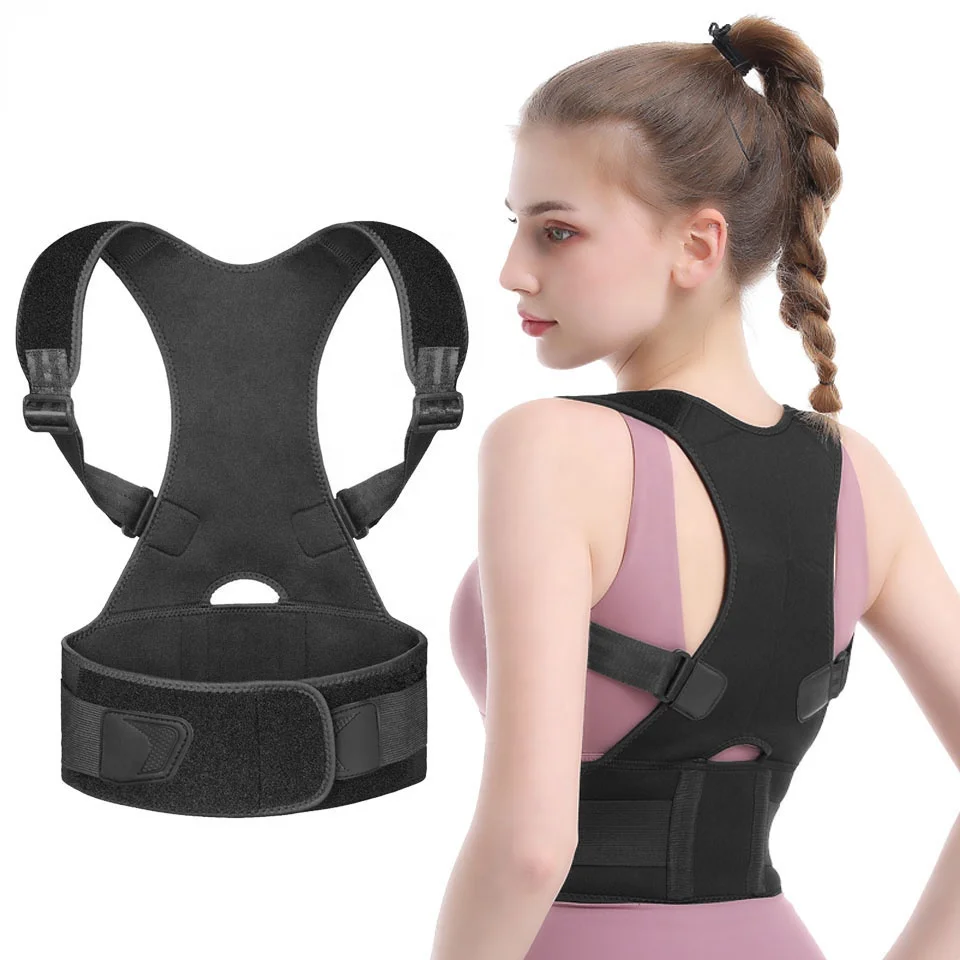 

2020 Adjustable Back Support Corrector Posture Clavicle Support Brace, Black