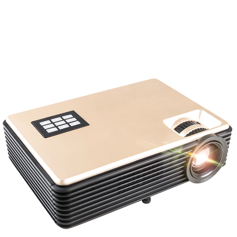 

1080p native android mini wifi led projector for school, White/black