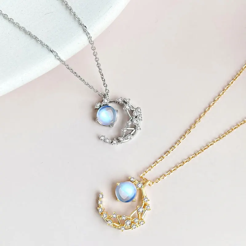 

2021 New Design S925 Sterling Silver Geometric CZ Paper Clip Shaped Necklace For Ladies