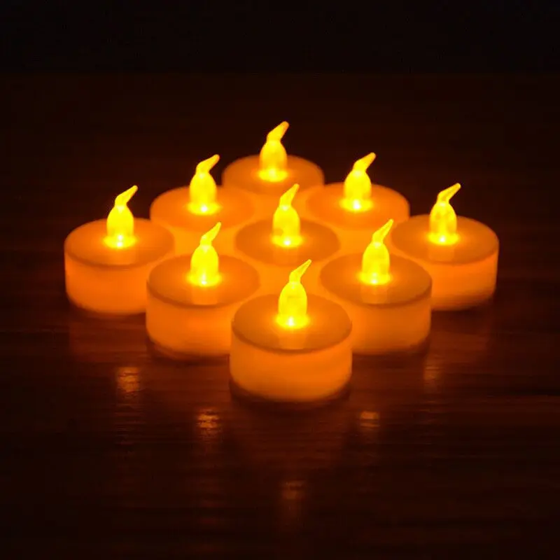 

LED Tea Light Candles Realistic Battery-Powered Flameless Candles Wedding Birthday Party Decoration Candles