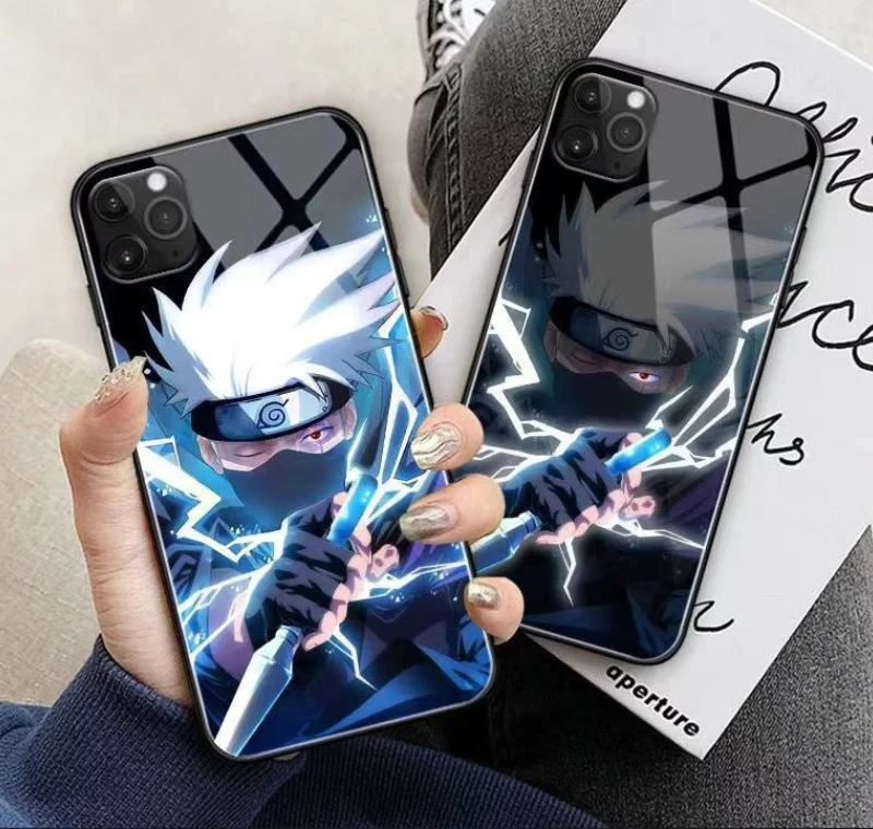 

Luxury Cartoon Comics Luminous Tempered Glass Phone Case for iPhone XS MAX XR 8 7 6s Plus 7Plus 8Plus Custom Logo Ironman Cover