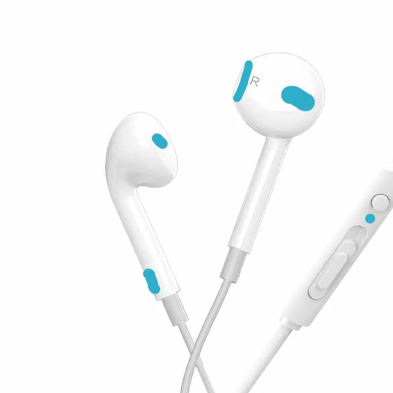 

2022 New High quality 3 meters wire TPE handfree wired earphones 3.5mm with mic