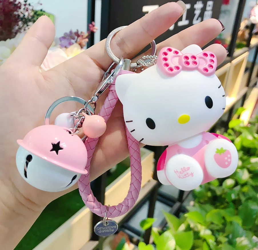 

Free Shipping Hellokitty Hello kitty Totoro Doll Keychains Key Chain Women Bag Pendant PVC, Colorful