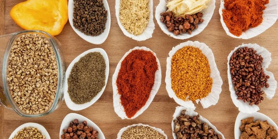 Spice rack away from stove