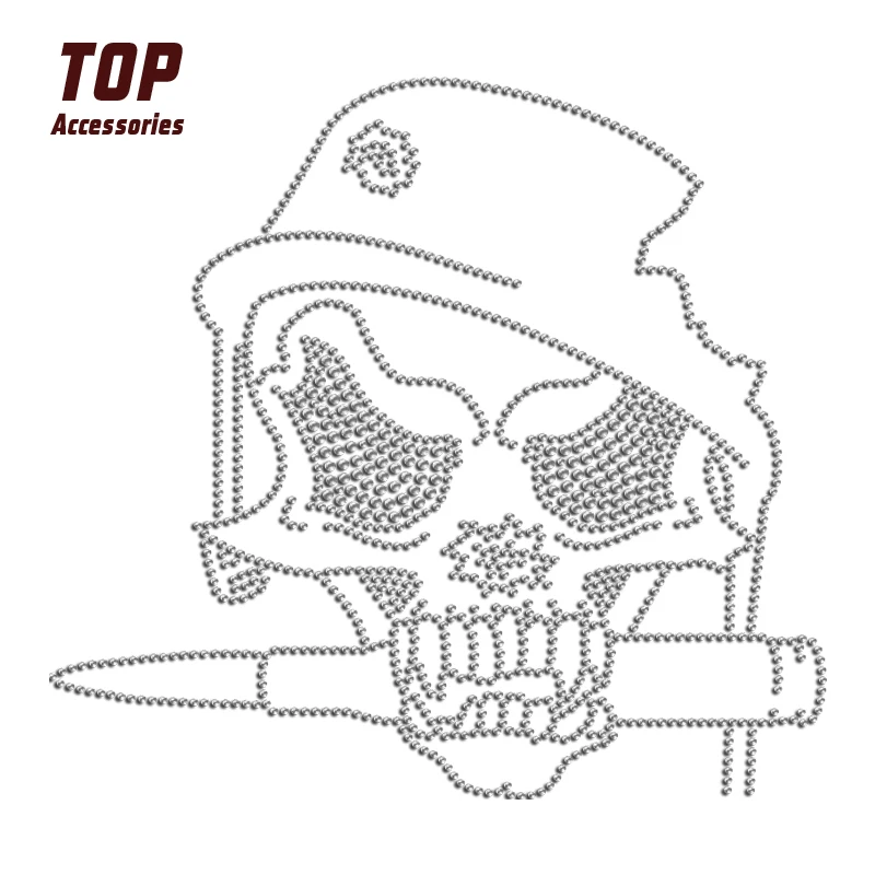 

Wholesale New Skull Heat Rhinestone Transfer Patch