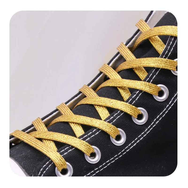 

Shoes&Accessories Manufacturer Length 100CM metallic shoelaces for Trendy shoes, Customized