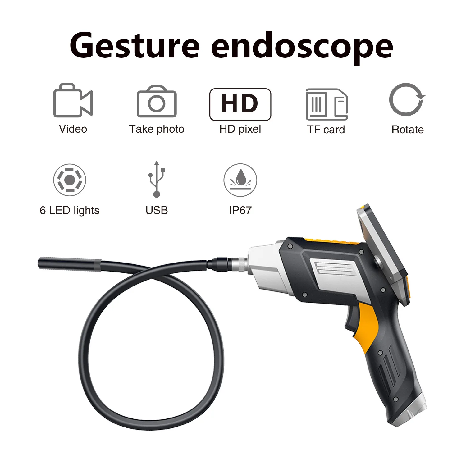 Borescope Camera With Record Video And Take Photo For Pipe Pipeline