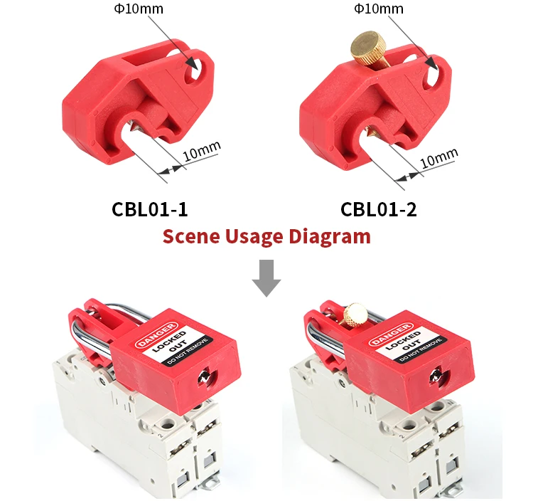 Lockey Insulated Nylon Electrical Mcb Lock out Circuit Breaker Lockout Tagout Devices