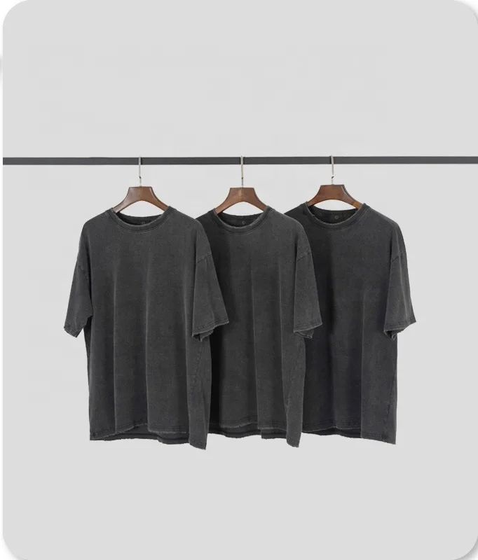 

Professional Clothing Manufacturer in China Custom Logo Blank Men's oversized acid wash t shirt