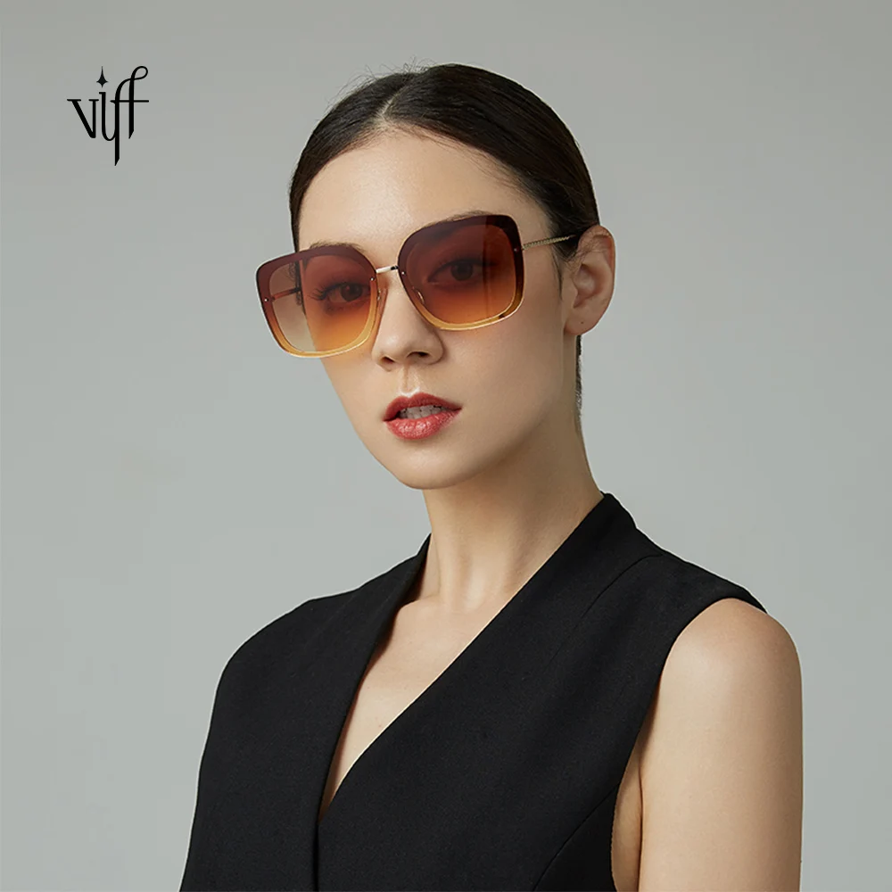 

New Design HM19245 Square Metal Frame Custom Fashion Girls Sun Glasses