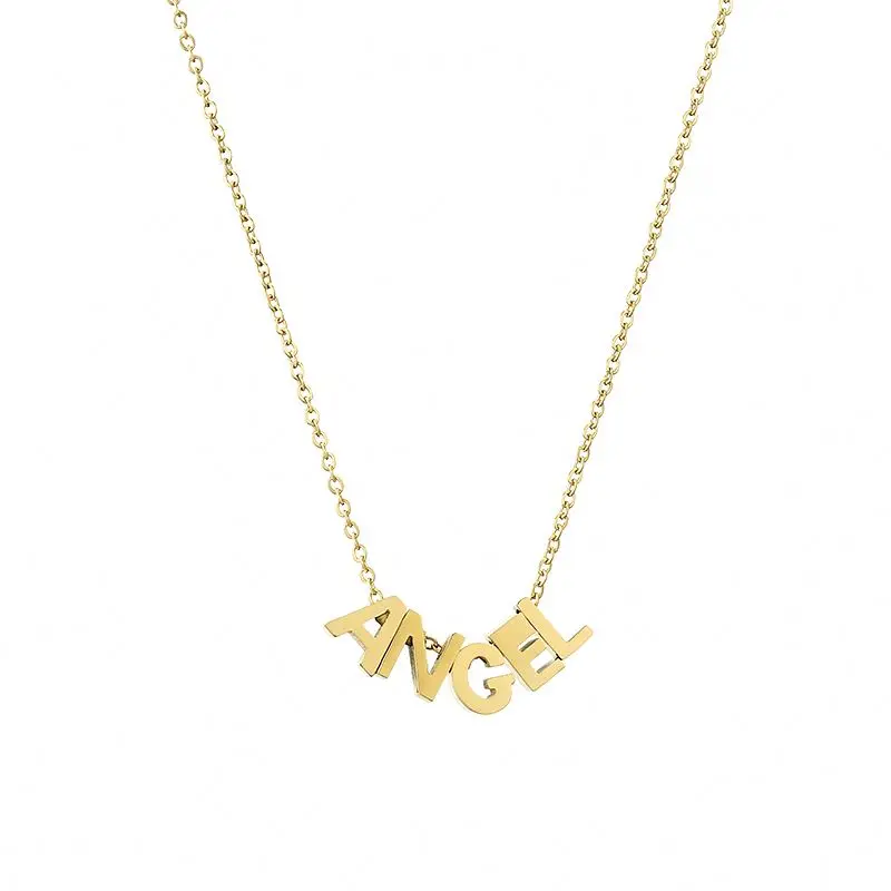 

Factory Direct Sales letter necklace initial chain for women