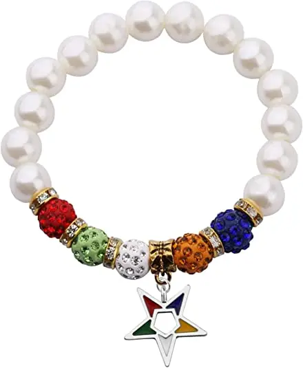 

Customized New Design Order of Eastern Star OES Beads Masonic Bracelet