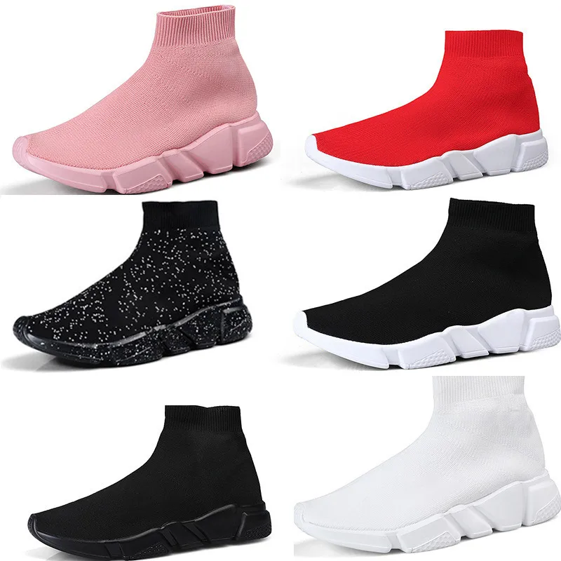 

2021 Paris Ultra Light Sock Shoes Flying Woven Mesh Custom White Casual Ladies Men'S Women'S Fashion Sneakers Women Sports Shoes, 8 colors