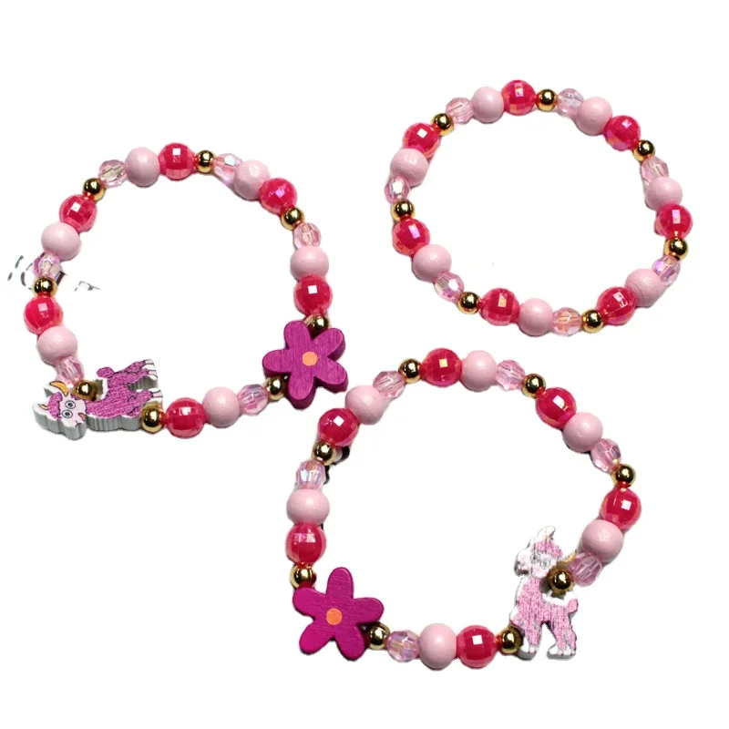 

Suited girl bracelets sheep kid bracelet bling bead for daily