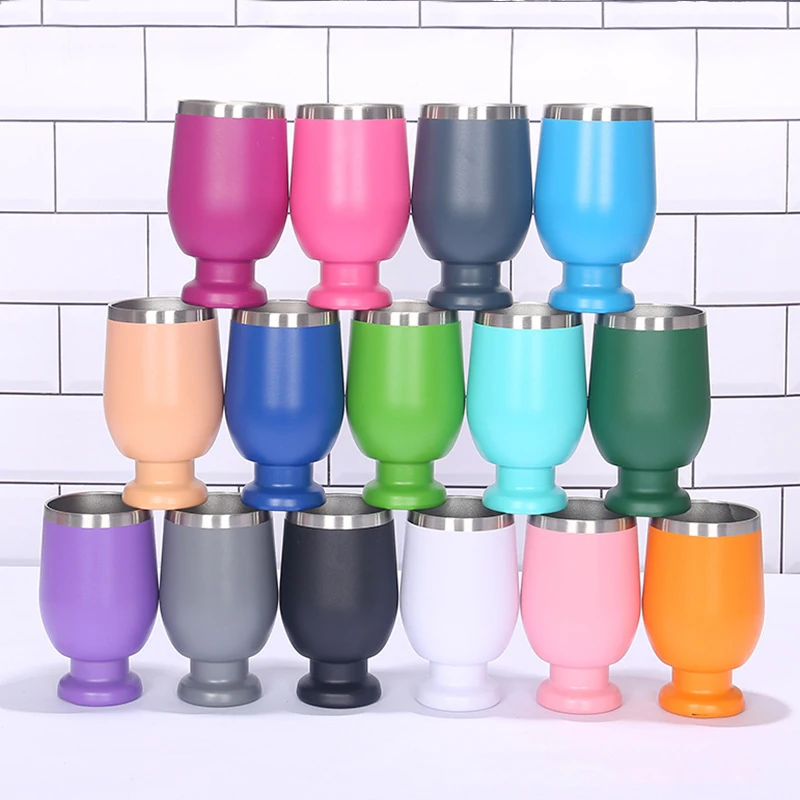 

powder coated double wall stainless steel tumbler 12 oz wine coffee cup mugs tumbler girlwill wholesale, Multi colors