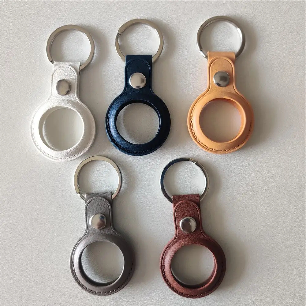 

For Airtag Keychain Leather Silicone Case For Airtags Leather Dog Collar For Apple Airtags Case, Multi colors