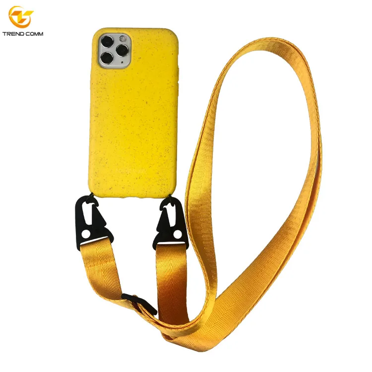 

For iPhone Crossbody Custom Nylon Shoulder Strap Biodegradable Mobile Case