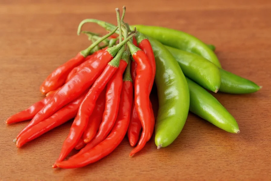 Stir-fry dish featuring Thai chili peppers