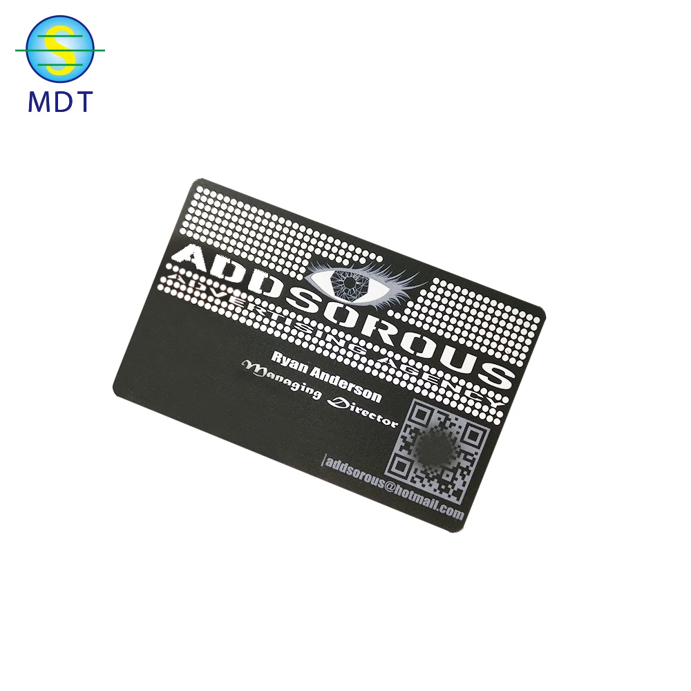 

MDT O luxury metal business card stainless steel material printing, Rose gold,gold,silver,black,bronze or customized