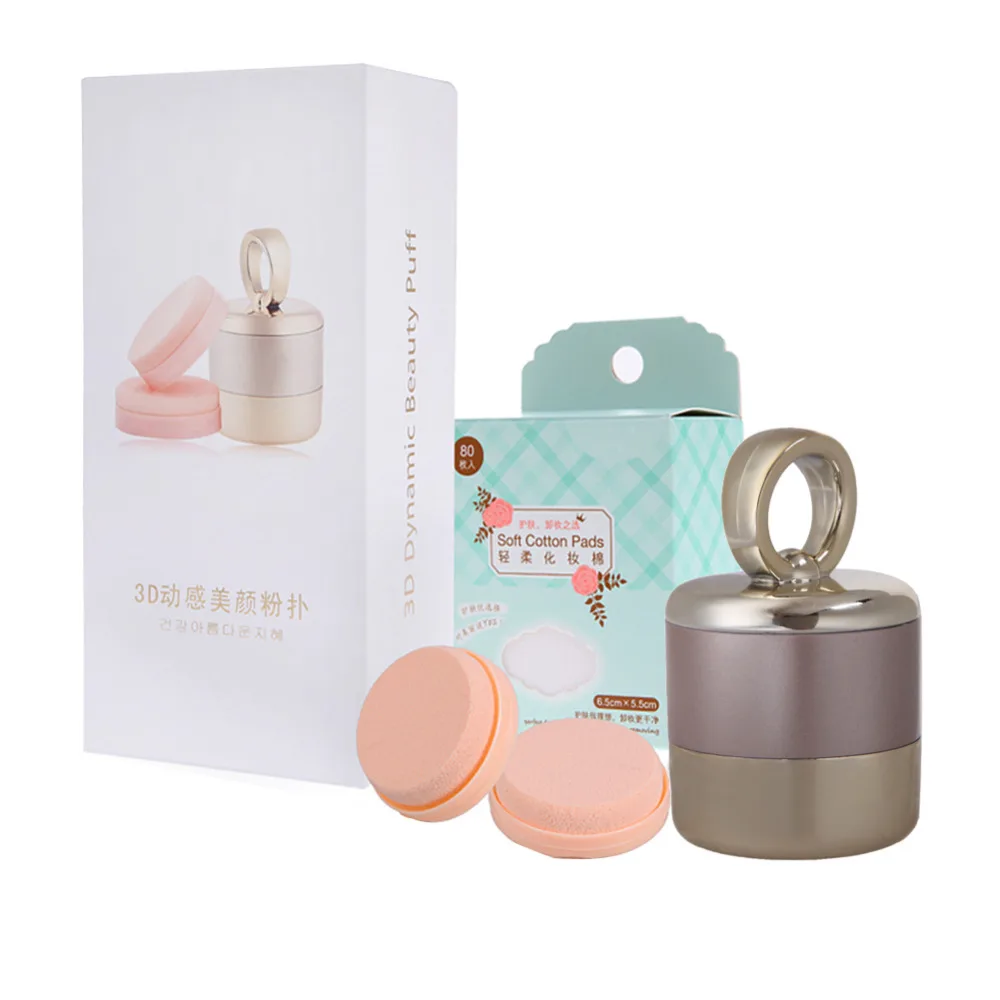 

Makeup Blender Puff, 3D Electric Beauty Makeup Blender Powder Puff Vibrating Foundation Puff Electronic Cosmetic Sponge, Pink, golden