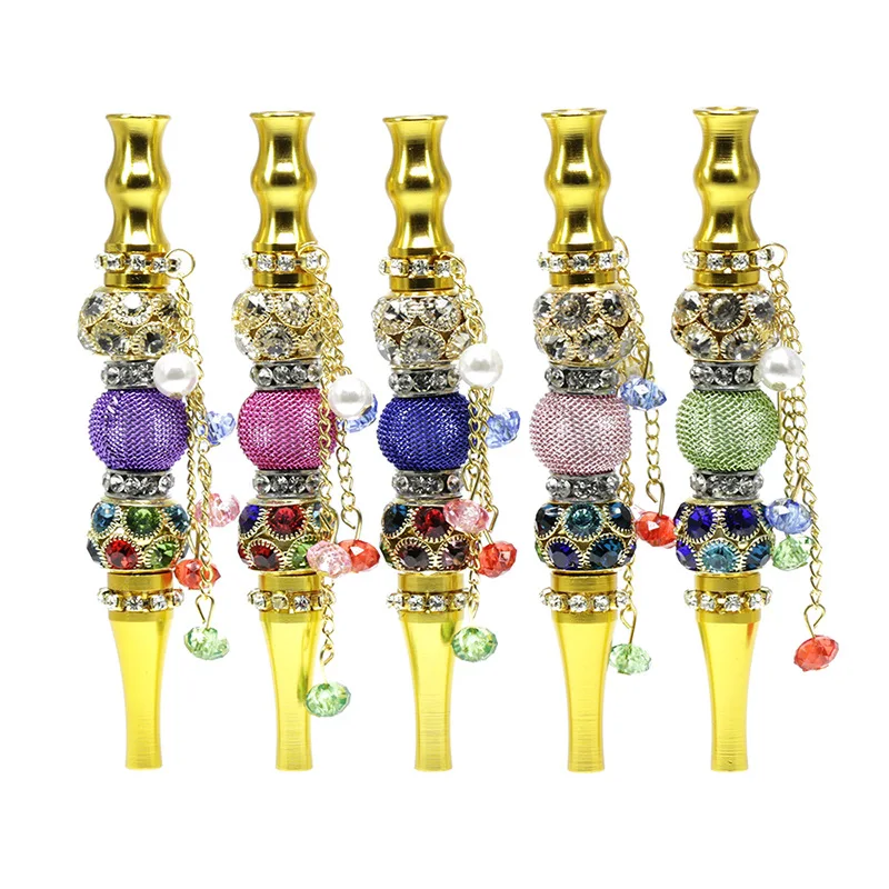 

Portable Detachable Cigarette Holder Diamond Pendant Tobacco Pipe Smoking Accessories Wholesale, As picture