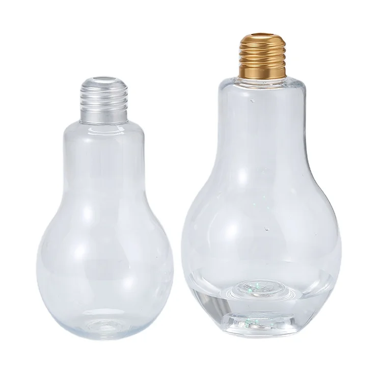 

T071 Creative transparent glass bulb bottle Yogurt juice cup portable fruit glass drink bottles