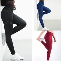 

Women sport Fashion High Waist Gym Yoga cotton leggings Neon stripe Leggings For Women Supper Stretched Fitness sports pants