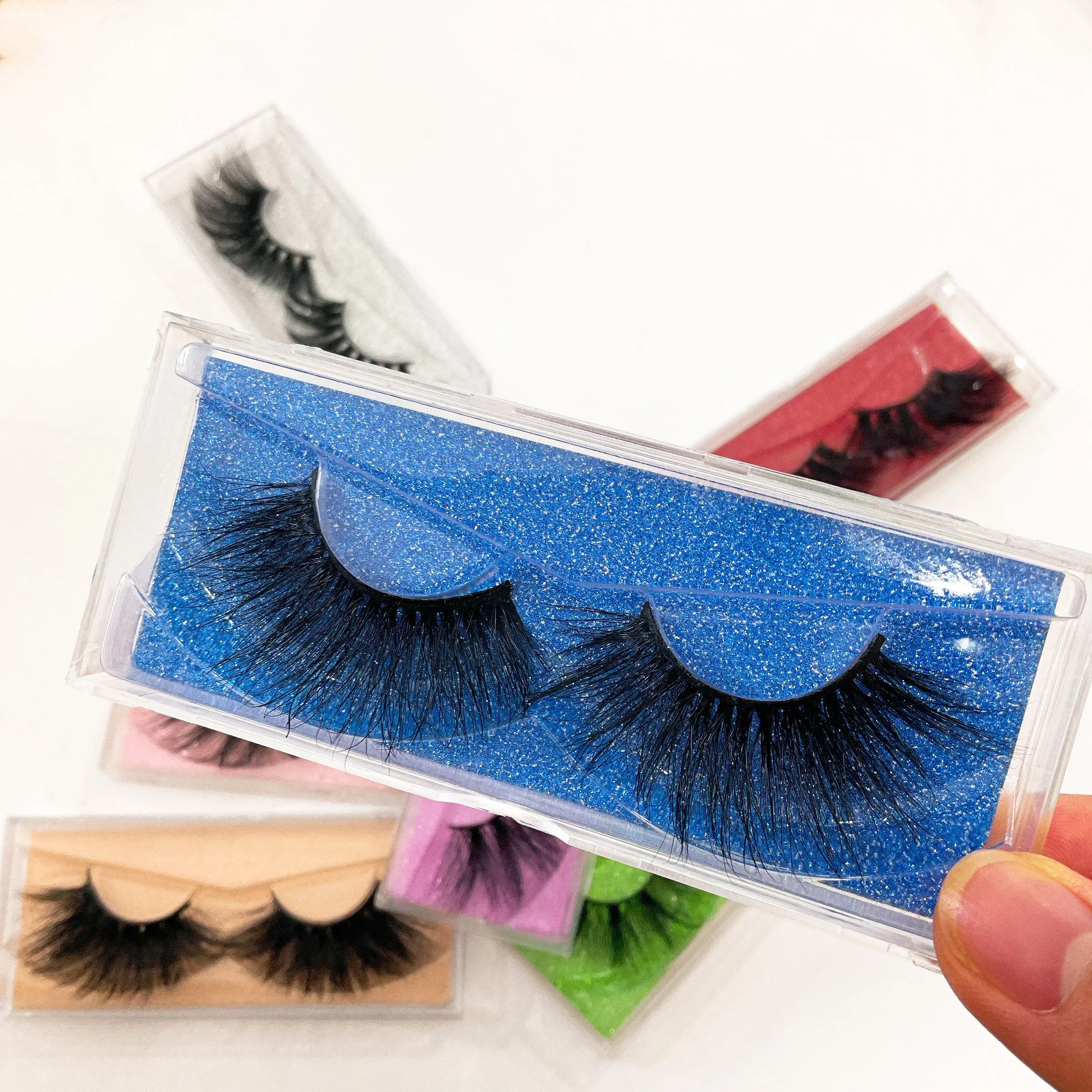 

100% real mink lashes lashes3d wholesale vendor 25mm eyelashes mink lashes 3D mink vegan eyelashes, Black