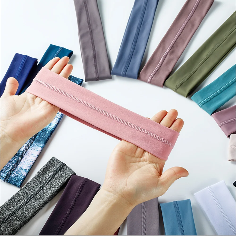 

16colors for choose custom logo soft sweatband sports yoga headband