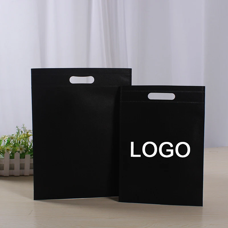 

China manufacturer recycle D cut non woven grocery cloth shopping bags Plain spunbond non woven bags d cut non woven fabric bag, As client's requirement