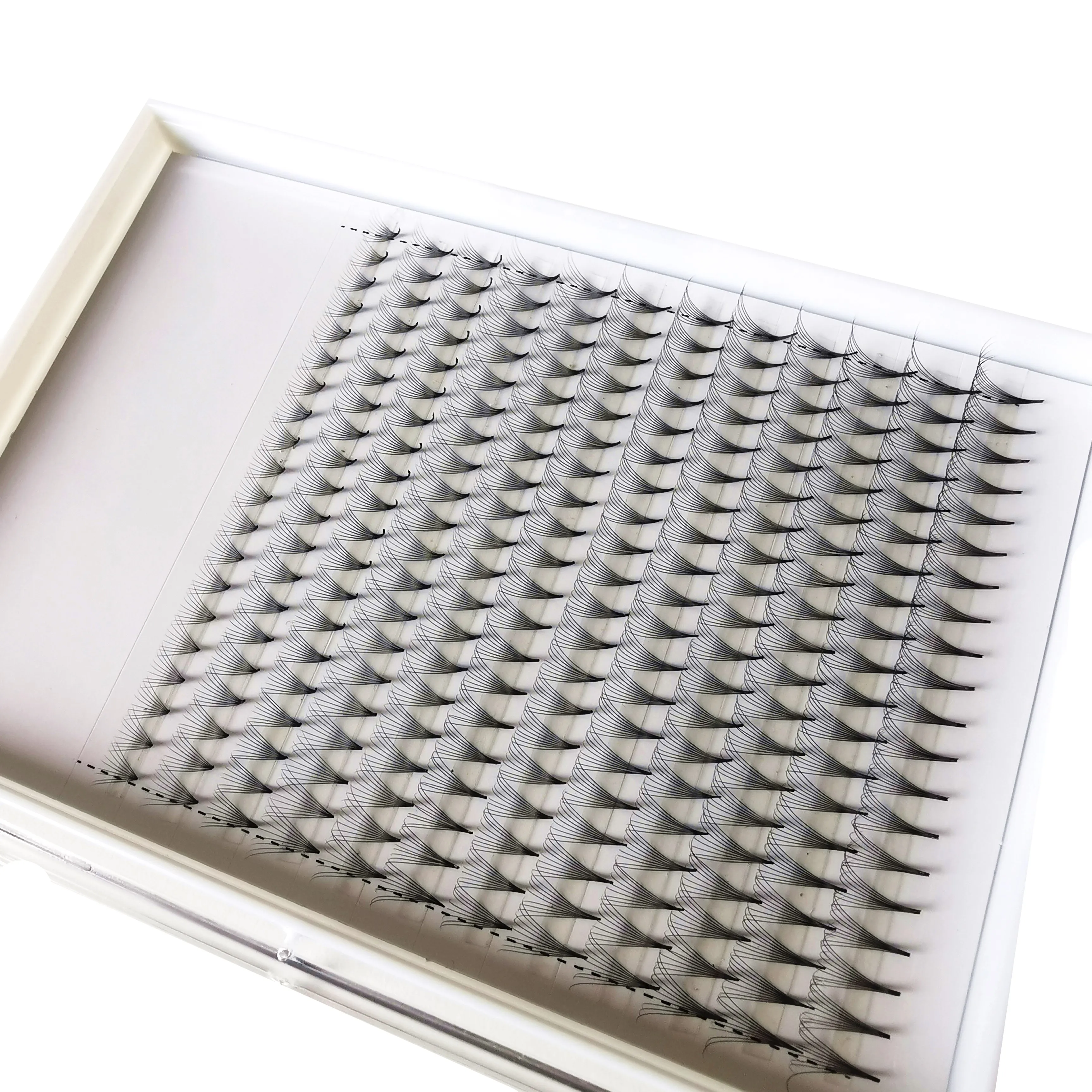 

Best quality premade fan lash fans in large trays middle tape eyelashes pointy root, Natural black